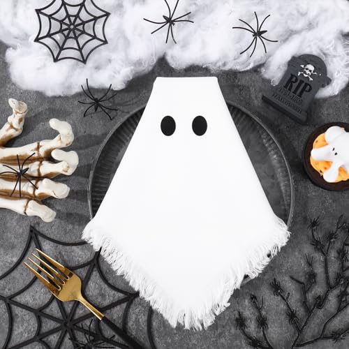 Servilletas de Tela Halloween Fantasma Blanco 18x18 Pz4 miniatura 3