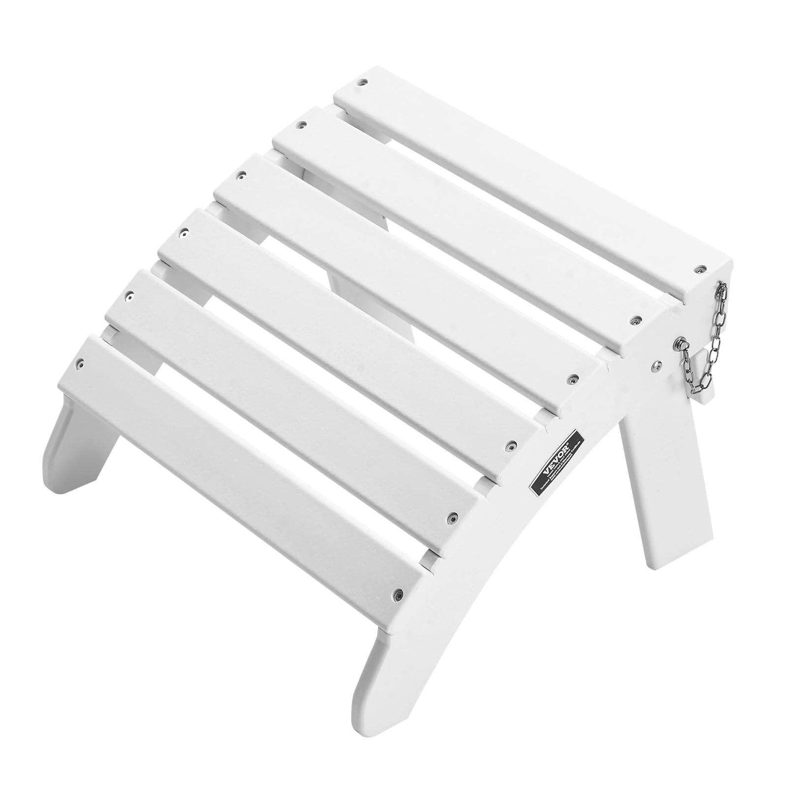 VEVOR Repose-pieds Pliable Adirondack, 450x500x350 mm, en PEHD, Résistant aux Intempéries pour Chaise Adirondack, Montage Facile, pour Extérieur, Patio, Porche, Piscine, Pelouse, Arrière-cour, Blanc