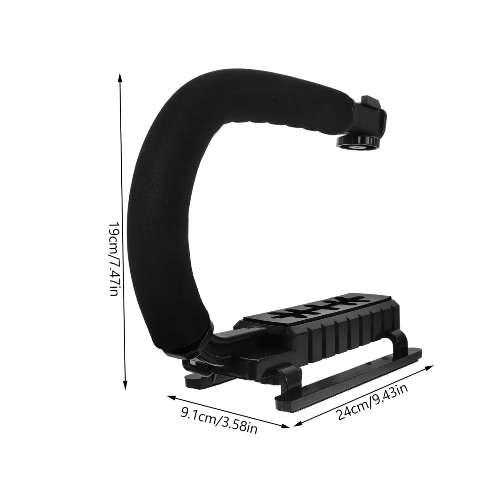Stabilizzatore per Fotocamera U a Mano, Lega di Alluminio, Nero