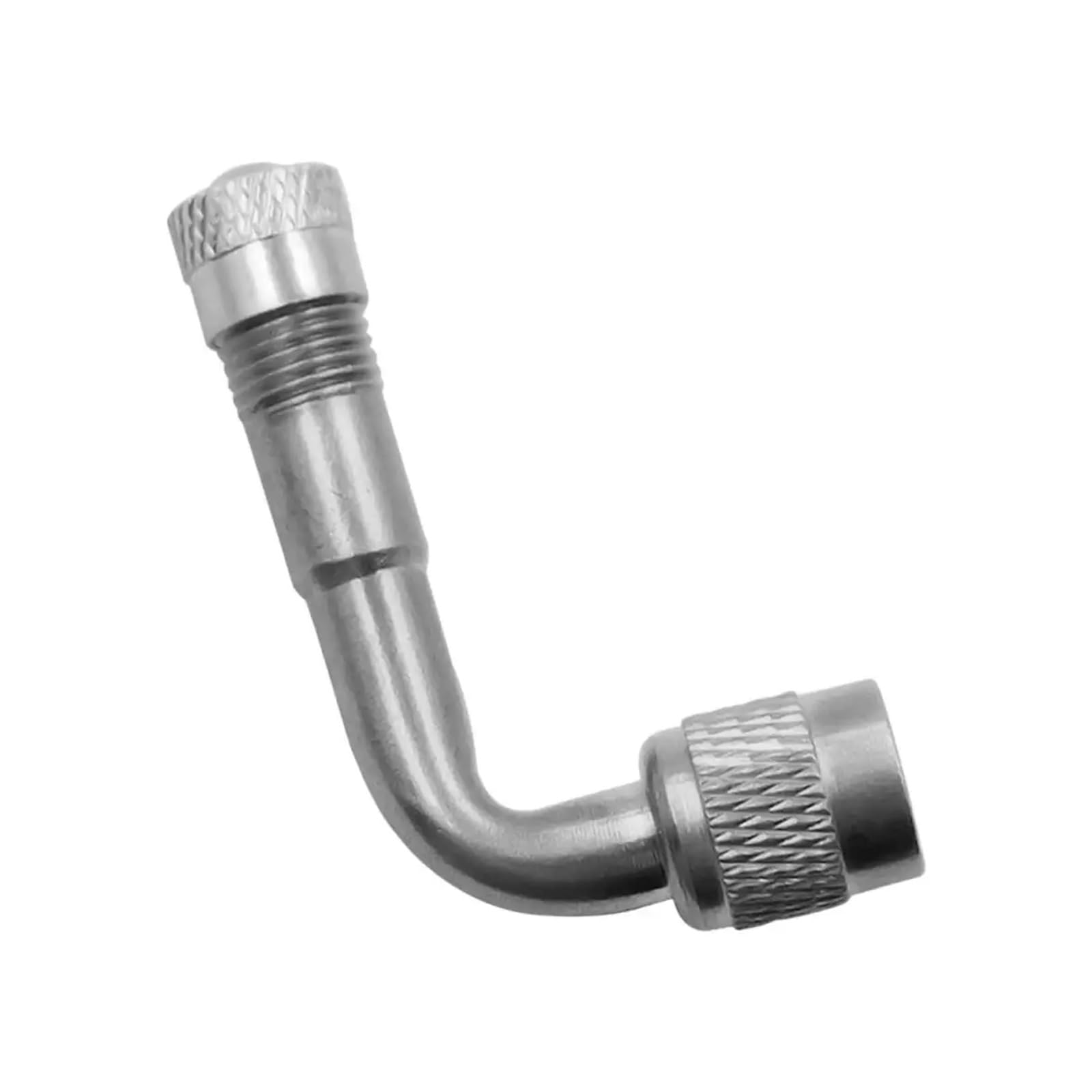 Alargador De VáLvula 10 adaptadores Extensores de válvula neumático en ángulo 90 Grados, Plateados, for Coches, Camiones, caravanas, remolques y vehículos recreativos