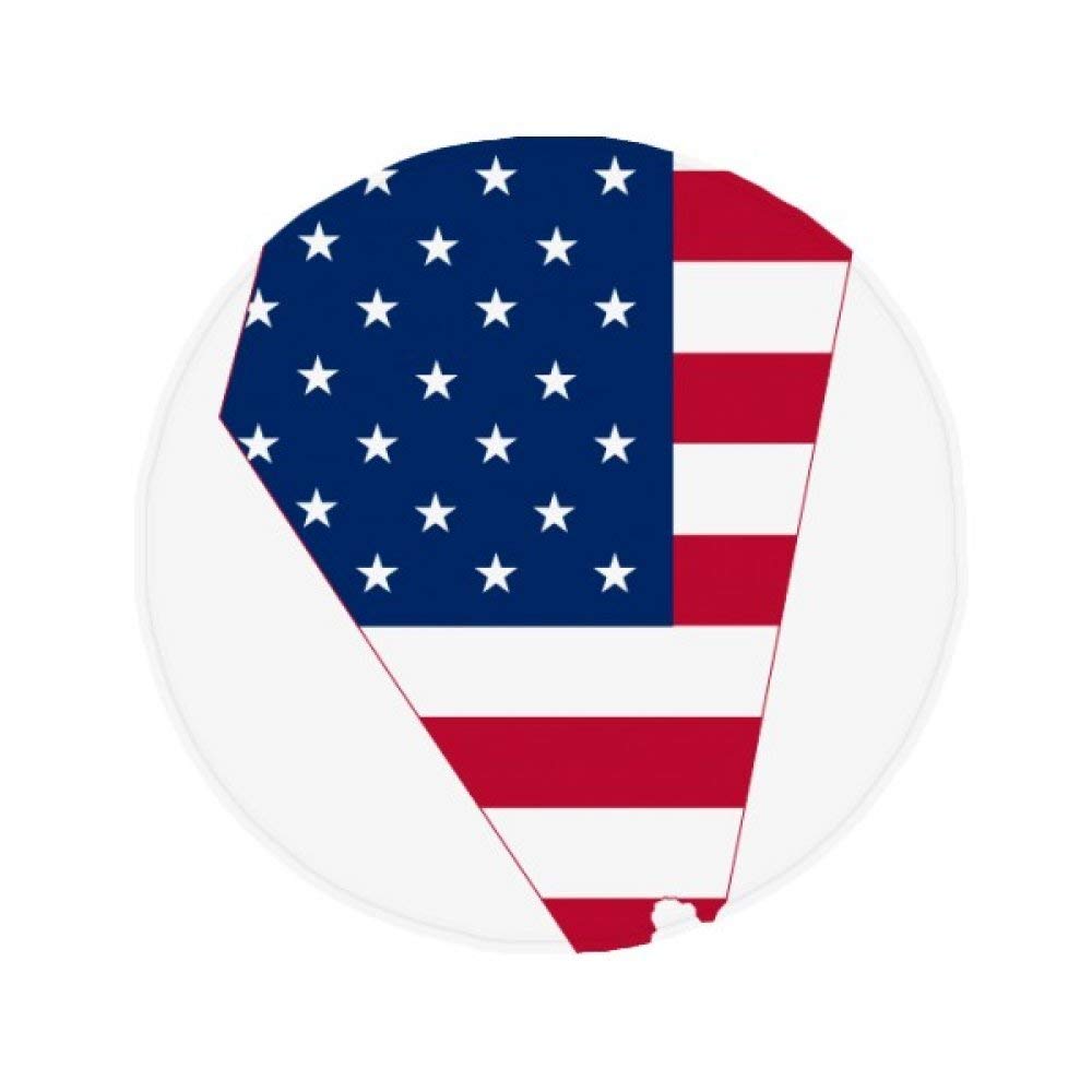 Tapis de sol rond Nevada drapeau américain antidérapant en polyester filé 50cm