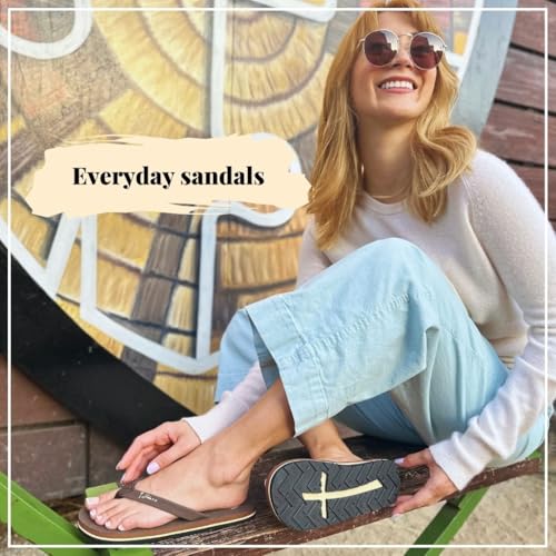 Women’s Christian Clothing and Footwear, Cross Bottom Women’s Sandals, Flip Flops for Women with John 3:16 Bible Verse, Unique Christian Apparel3