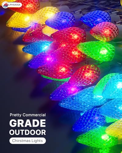 115FT Smart C9 Outdoor Christmas Lights with 150 LEDs, APP Remote Controlled RGB String Lights for Patio Xmas Decor