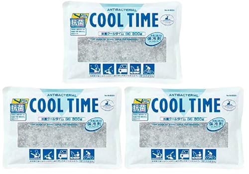 キャプテン スタッグ 保冷剤 抗菌クールタイム 抗菌クールタイム 保冷効力約8~10時間 繰り返し使える (Mサイズ300g ×3個セット)