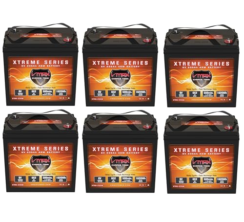 6 PACK: VMAX XTR6-235M Xtreme 6V 235Ah AGM Deep Cycle Battery, GC2 Group (6)