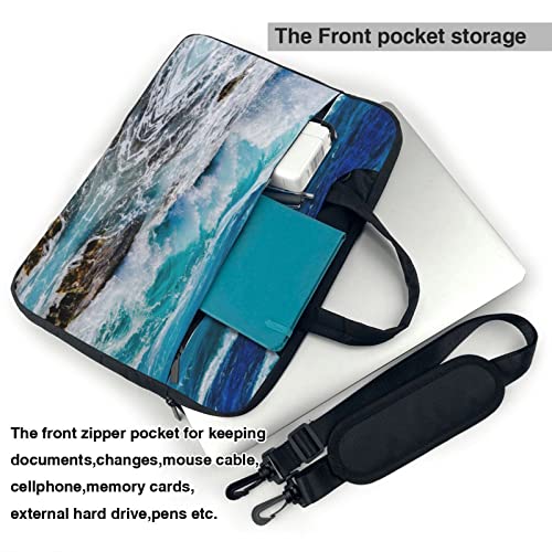 Bolso maletín para laptop unisex con diseño water waves miniatura 4