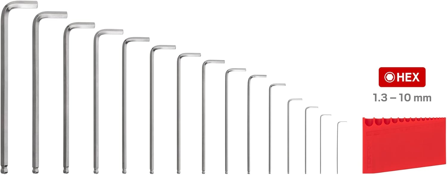 TEKTON Hex Keys laid out with holder