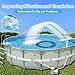 Solar Pool Fountain for Above and In-ground Pools, with 10-Color Lights and Auto Light Sensing Pool Sprinkler Fountain 360° Adjustable Dual Spray High Pressure Pool Waterfall