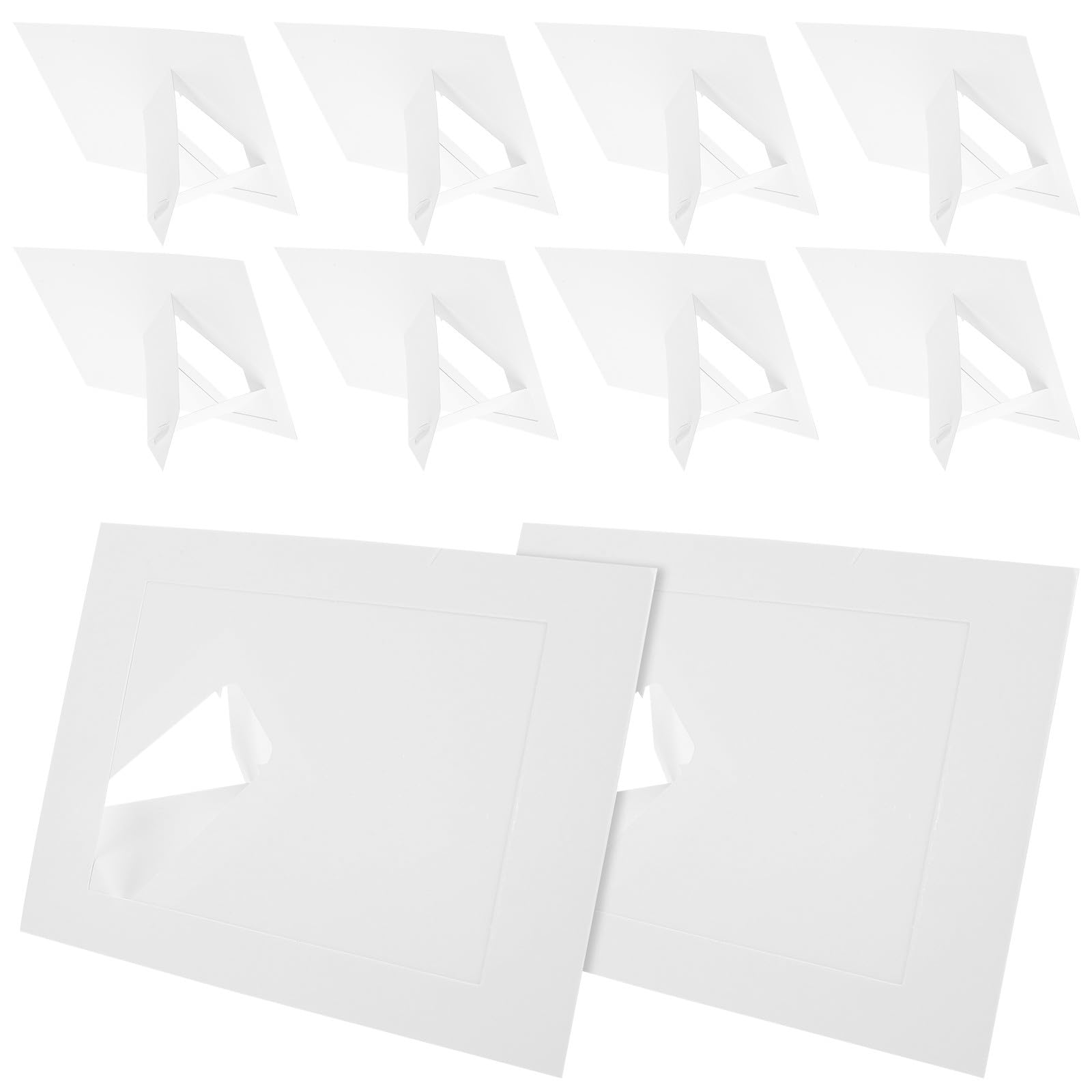 PACKOVE 10 Marcos de Fotos de Papel Kraft Color Claro, Tamaño 7 Pulgadas, para DIY Decoración de Mesa, Portafotos Retro Estable y Decorativo, Set de 10 Unidades para Hogar y Oficina