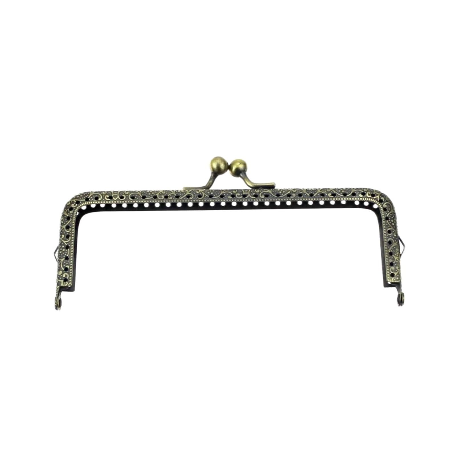 PVUVTNAHW 10Pcs/Lot 15cm Antique Bronze Square Metal Purse Frame Carved Kiss Clasp Bag Accessory