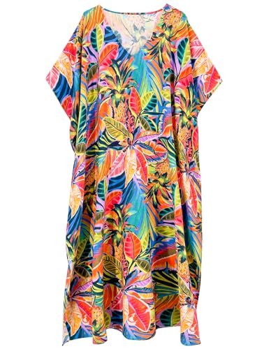 Image of Moss Rose Kaftan Dresses for Women Summer Swimsuit Cover up Caftan Dress