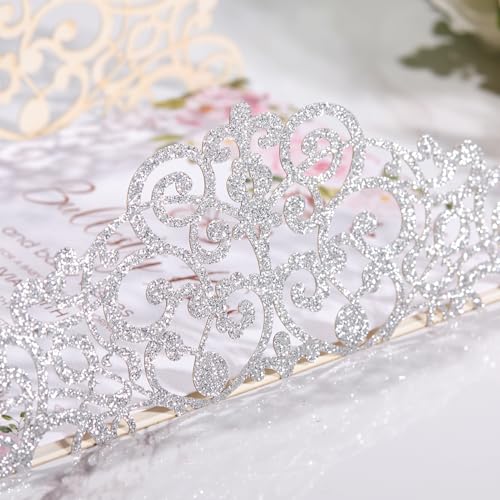 Tarjetas de invitación para boda XV años plata con sobres rsvp 50uds 6