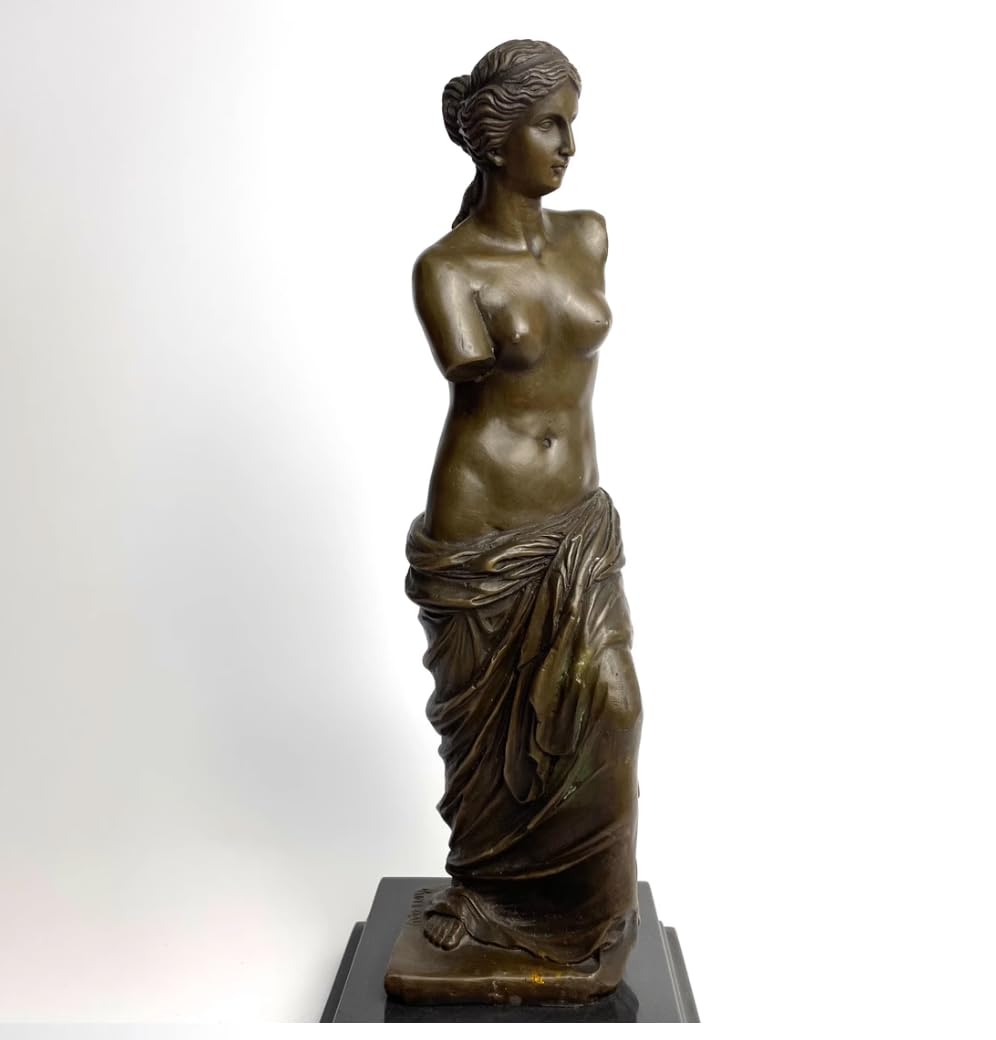 Aottsd Bronze Winged Victory Sculpture Marble Base Museum Reproduction Decor