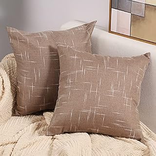 Btyrle Cushion Covers 18x18 Inch 45x45cm with Invisible Zipper for Livingroom and Sofa Pack of 2