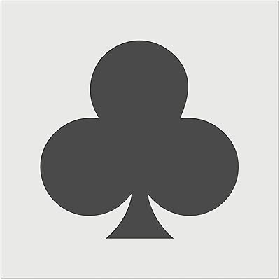 Card Suit Clubs Wall Cookie DIY Craft Reusable Stencil - 7.0 Inch