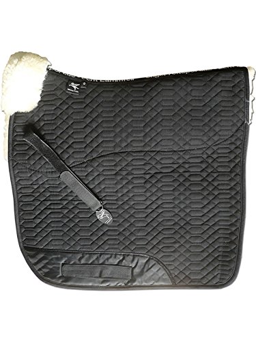 Engel Reitsport Lammfell Schabracke Half Lined SCHABRA1-D-SCH-SCH Steppstoff schwarz Fell schwarz Dressur (D) Cover