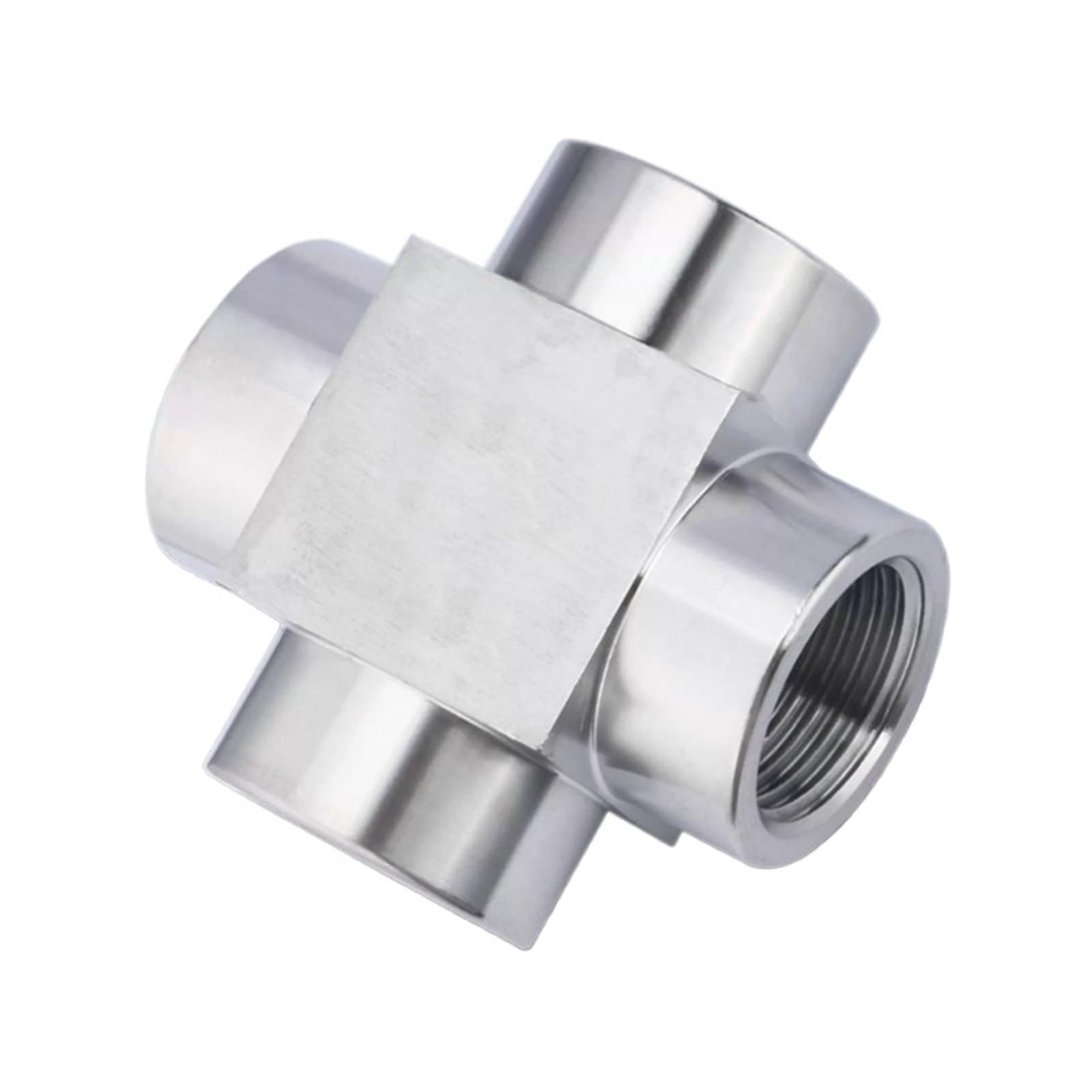 M14 M16 M18 M20 1/8 "1/4" 3/8 "1/2" BSP NPT Filettatura Maschio Femmina In Acciaio Inox 304 4 Vie Croce Raccordo Connettore Comune(NPT1 Female)