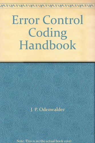 Error Control Coding Handbook: J. P. Odenwalder: Amazon.com: Books