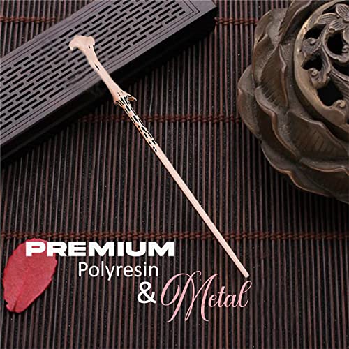 Image of Harry Potter Wizard Wand | Lightweight Polyresin & Metal Magic Wand Attractive Magic Wizard Wands For Harry Potter Fans (Style 4), Beige