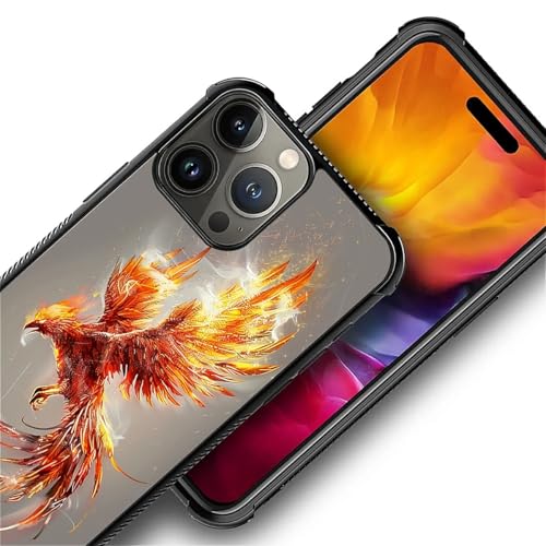Fashionable Phoenix Feather Design iPhone 16 Pro Max Case for Girls