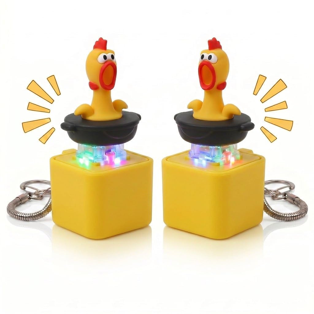 Sound Keychain – CUTE & FUNNY Croaking Battery Frog Key Ring for Kids, Bags, Car Keys, Gifting | Portable Funny Animal Toy Keychain-image-11