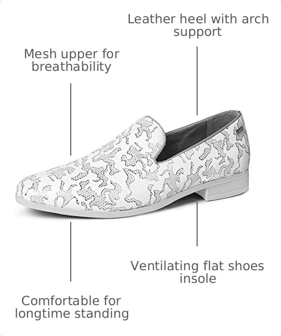 Image of UUBARIS Mens Dress Loafers Tuxedo Suit Slip on Shoes