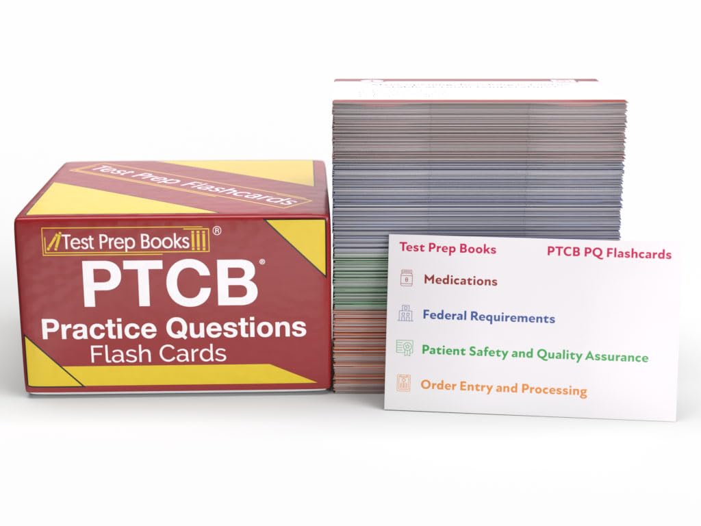 PTCB Exam Practice Question Study Cards 2026-2027: PTCB Prep Practice Test Questions for the Pharmacy Technician Certification [Full Color Cards]