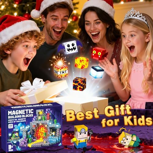 COOLJOYA Magnetische Bausteine, 150 Teile Magnetische Bauwelt Spielzeug – Ansicht 5