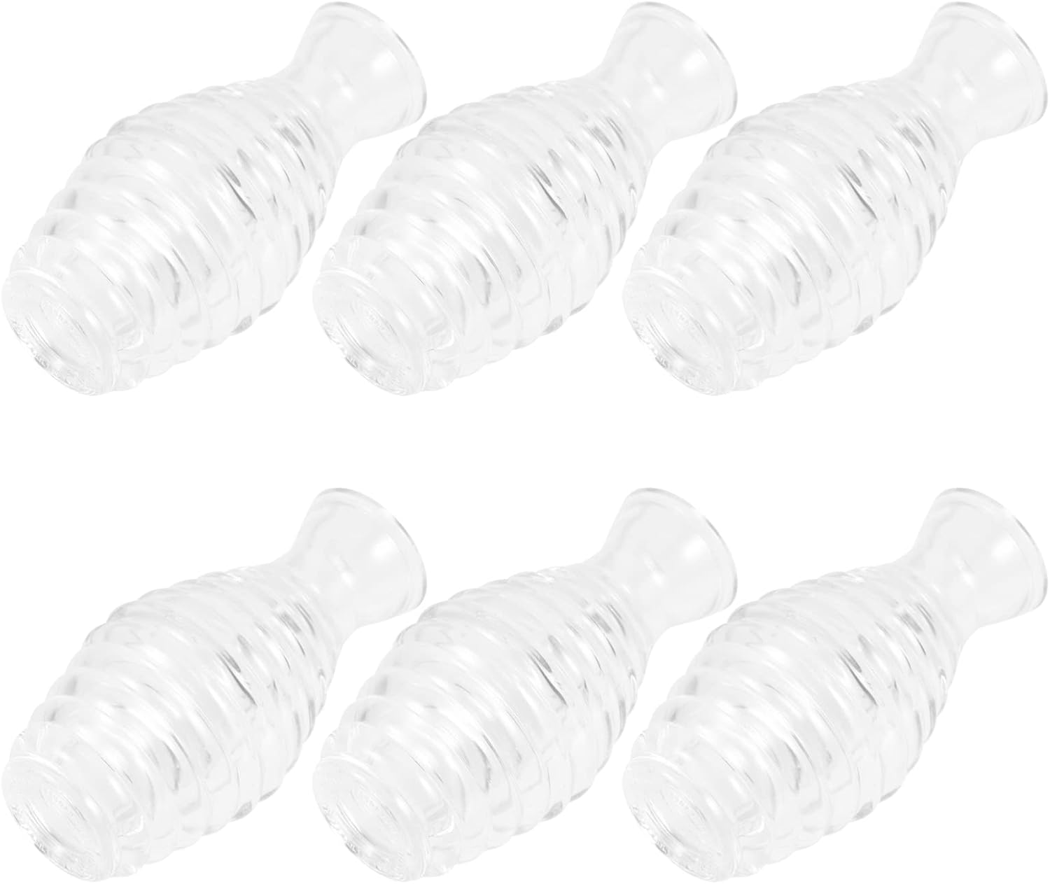 Zerodeko 6pcs Glass Bottles for Essential Oils Wide Mouth Design Portable Diffuser Jars for Travel Flower Arrangements Home Decor