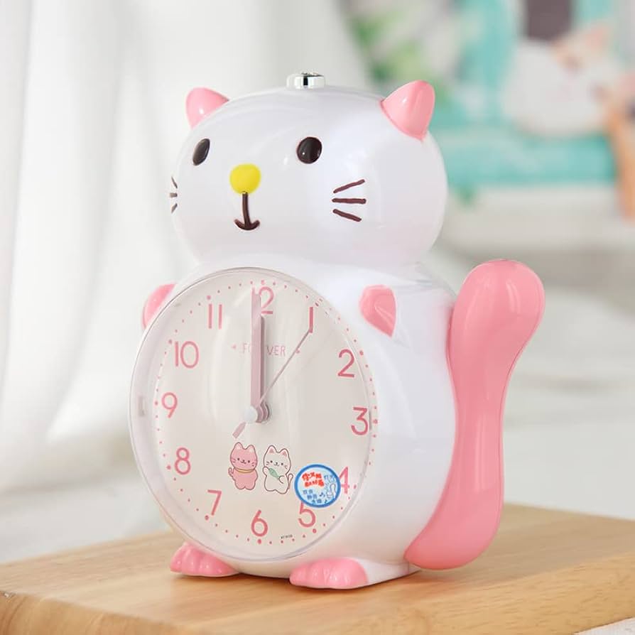 Amazon.co.jp: 目覚まし時計 大音量 めざまし時計 こども 猫ピンク
