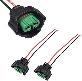 H11 H8 881 880 Female Adapters Wiring Harness Sockets Wire Pigtails For Headlights or Fog Lights Retrofit (Pack of 2)