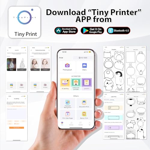 Mini imprimante Bluetooth pour notes d'apprentissage et mémos clairs