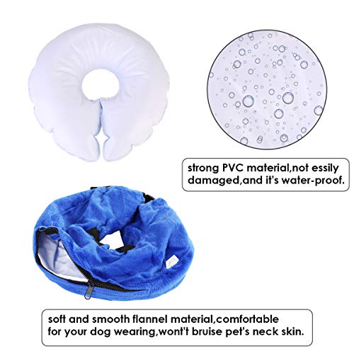 Aufblasbares Haustierhalsband für kleine und mittelgroße Hunde und Katzen, verhindert, DASS Haustiere genähte Wunden berühren, schützendes aufblasbares Hundehalsband