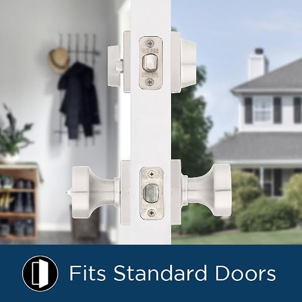 Weiser Cambie Satin Nickel Front Door Knob with Deadbolt, Reversible Exterior/Interior Entry Door Knob with Key and Deadbolt Lock, Front Door Knobs with Lock/Front Door Lock, Modern Home Décor by Weiser - Image 4