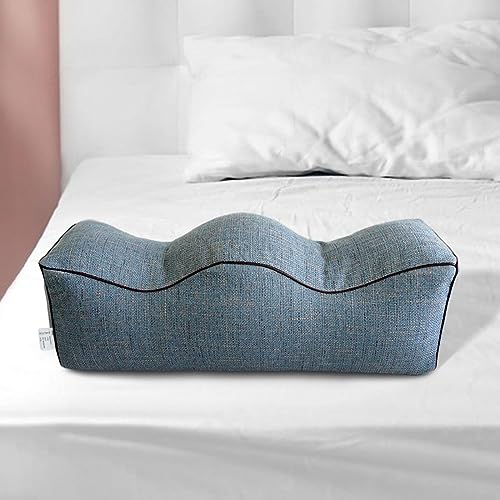 Coussin d'espacement surélevé jambes bleu alignement dos genoux lit