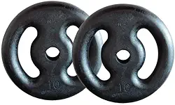 Kit com 2 Anilhas de Ferro Fundido de 10 Kg