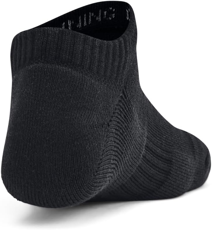 Under Armour Boys' Training Cotton No Show Socks (3-Pack)