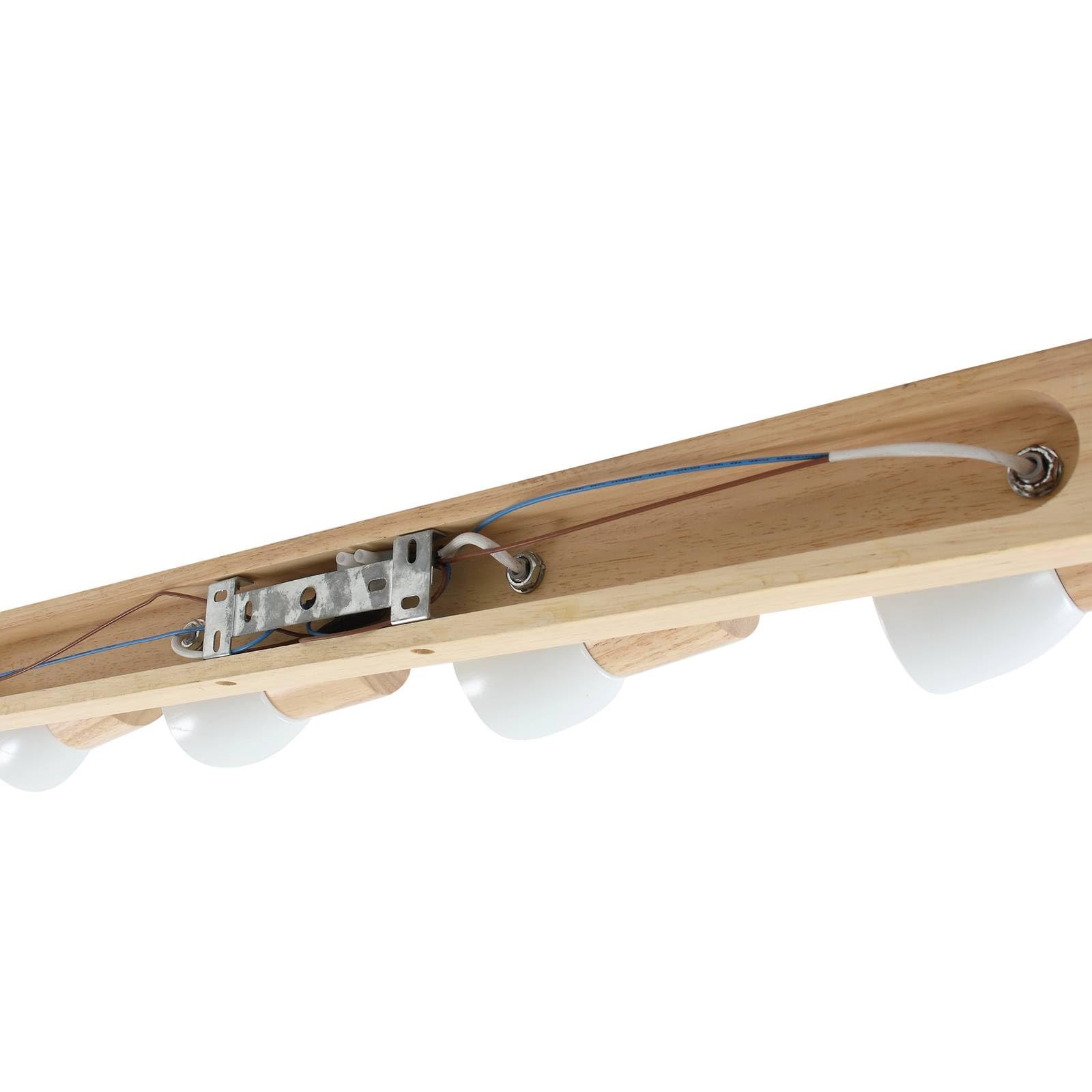 Lindby Deckenlampe Holz Metall, Deckenstrahler drehbar und schwenkbar Deckenleuchte 3x E14 max. 40W ohne Leuchtmittel Lampe Wohnzimmer Küchenlampe