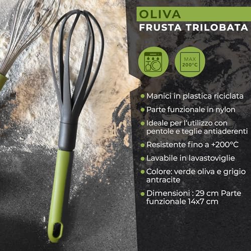 Fackelmann Frusta da cucina con manico in plastica riciclata, materiale parte funzionale in nylon resistente alle alte temperature, dimensioni 30x6x5.5 cm - immagine 4