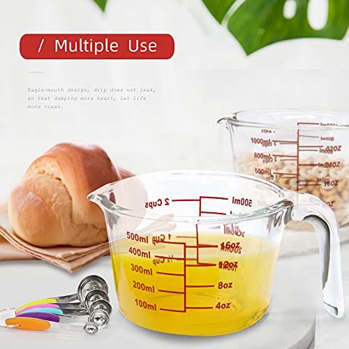 Glass Measuring Cups and Spoons Set by TIBLEN