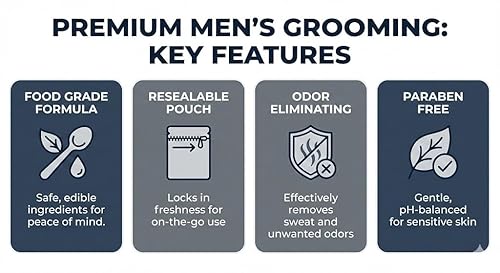 Miniatura 4 de Sweet D Toallitas de limpieza íntimas para hombres, toallitas higiénicas con sabor dulce, ingredientes de grado alimenticio (paquete de 30)