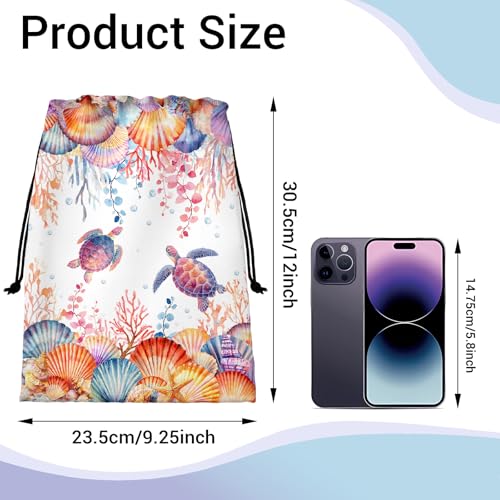 Image of Sea Turtles Coral Grip Bag Underwater Small Gymnastics Bag for Outdoor Sports