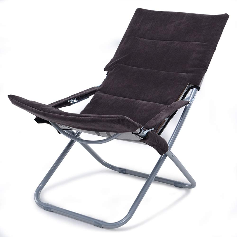 Bain de soleil pliant marron pour sieste au bureau et balcon
