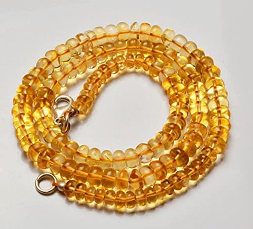 Citrin naturel rondelle collier de perles 4.5-5.5mm pour création bijoux