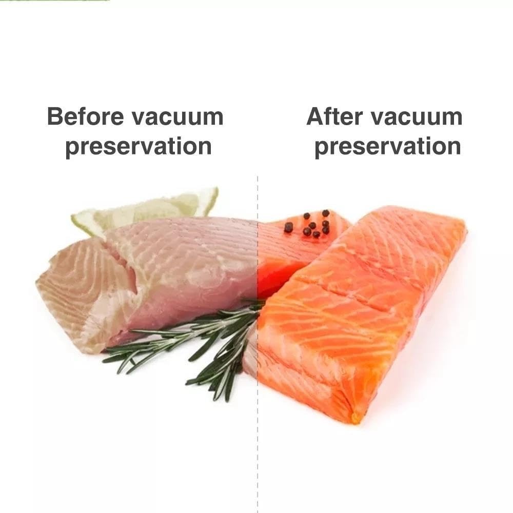 Máquina de envasado al vacío for cocina doméstica con 15 bolsas for conservación de productos frescos(BLACK)