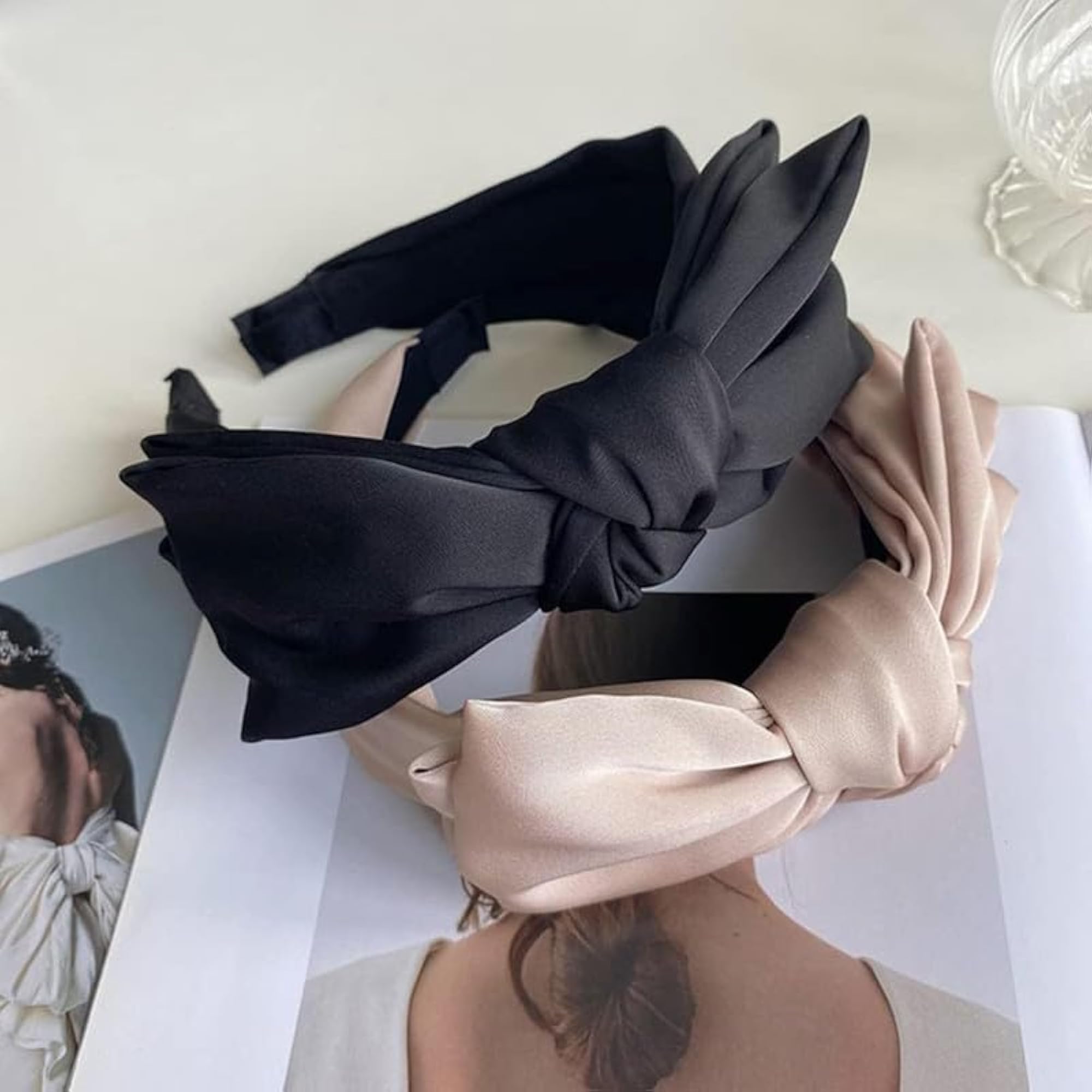 2 pcs Knotted Bow Headbands for Women