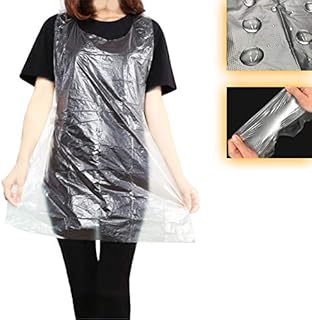 UniPleased Disposable Aprons (50 Count), Plastic apron for Painting Party, Cooking, Housework, Picnic etc.