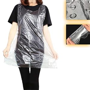 UniPleased Disposable Aprons (50 Count), Plastic apron for Painting Party, Cooking, Housework, Picnic etc.