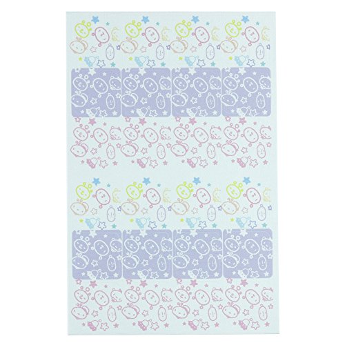 ゆにねーむ 洗濯 タグ に貼る シール ゆるろぼC 24ピース×1シート UN-214