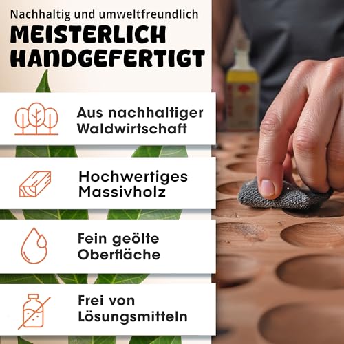 Spielario® Kimbala | Steinchenspiel | Kalaha Spiel | Mancala | Hus | Bao | Edelsteinspiel | Steinspiel | Spannendes Strategiespiel aus Holz | Für Kinder und Erwachsene | inkl. Beutel und Verpackung